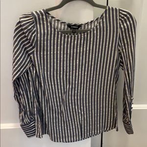 Express Small Gold Striped Blouse